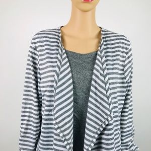 Dunner Petite Striped Layered Look Ne Grey K#05
